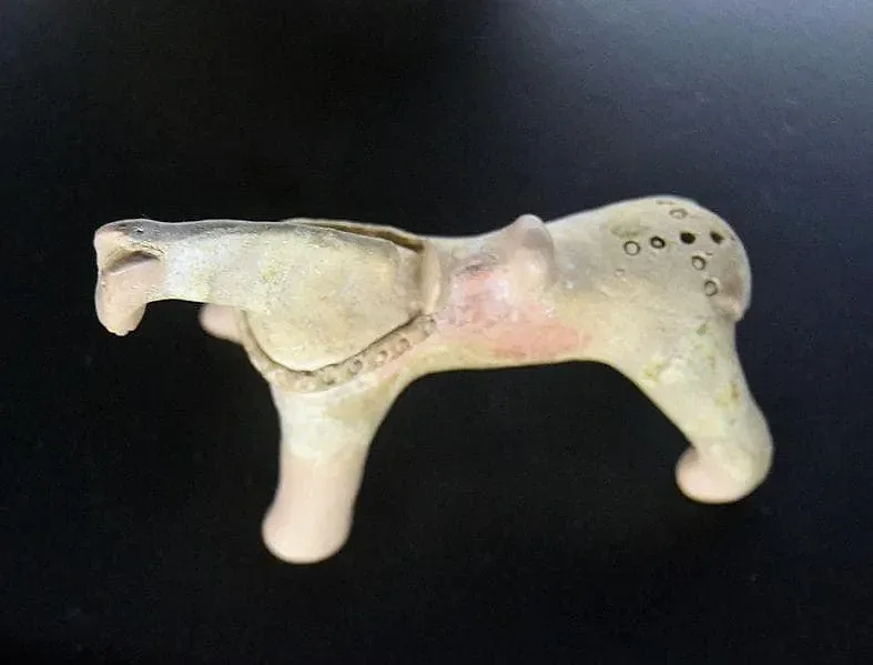 A Ceramic Toy Horse Children Played With During The 12th Century