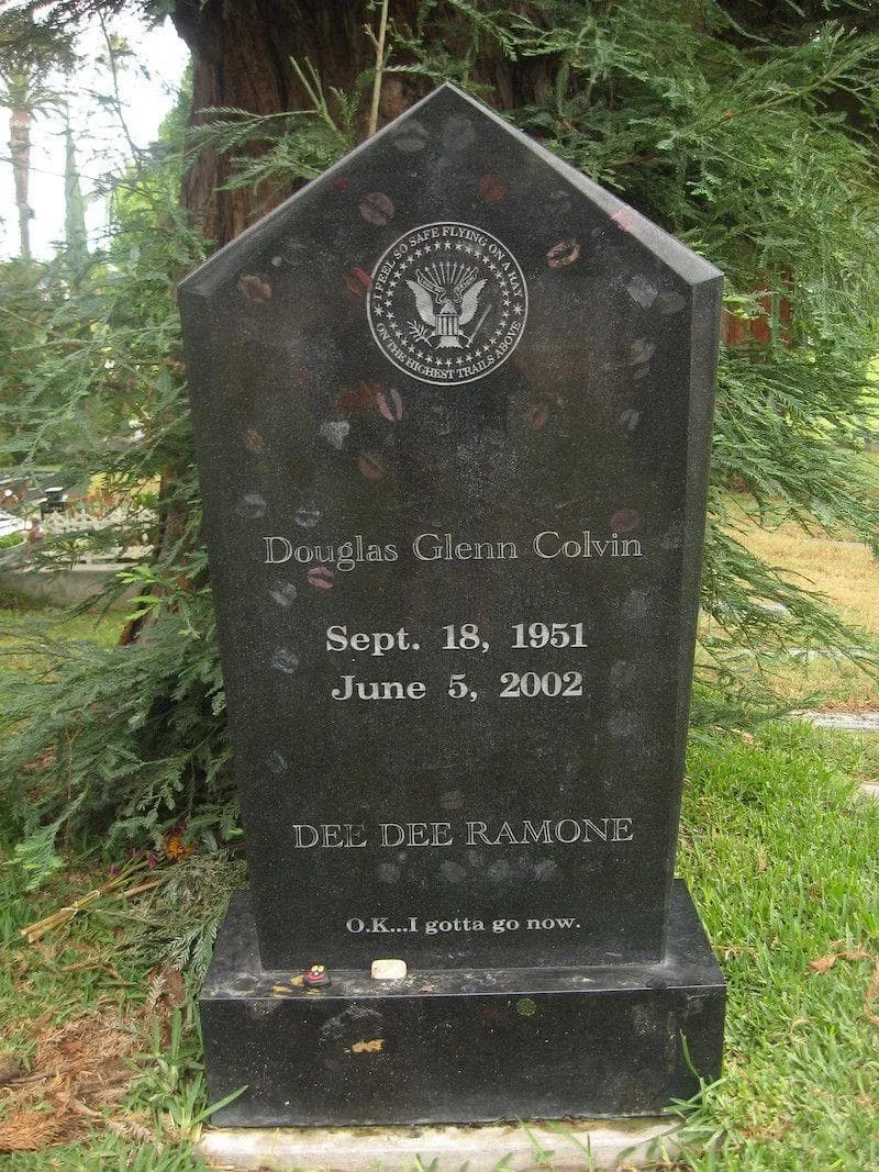 Dee Dee Ramone's Tombstone - Los Angeles, CA