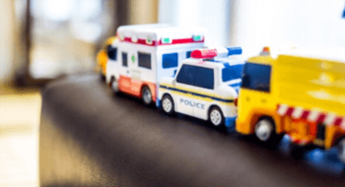 toy police car with siren and lights