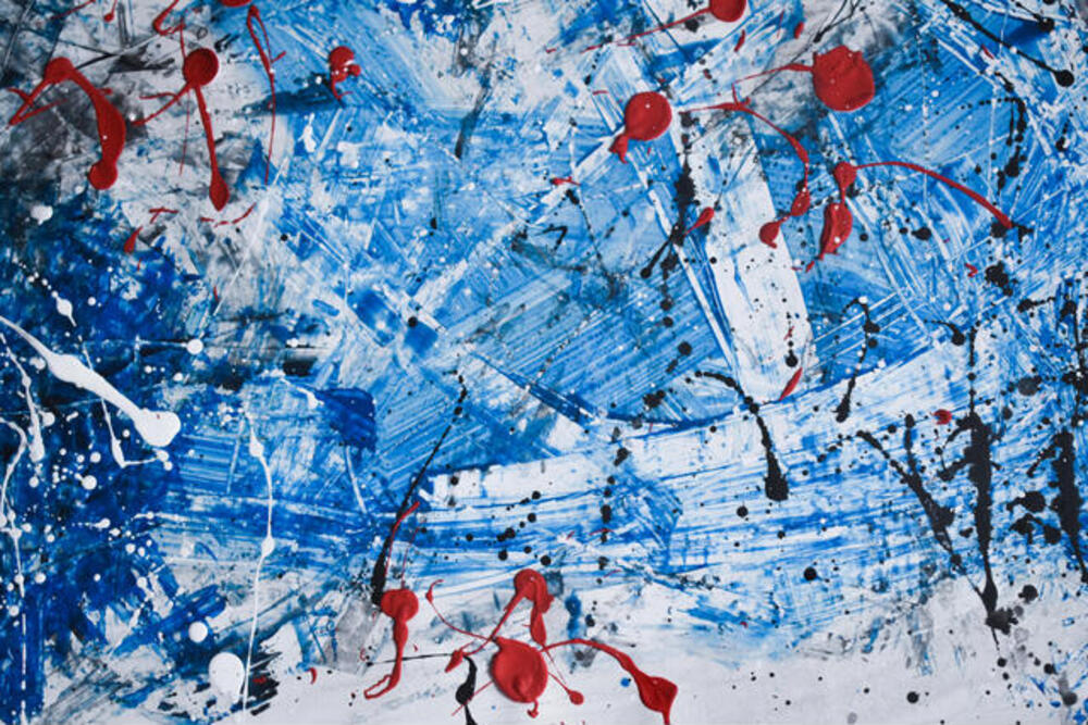 Abstract Splatter Paint Art