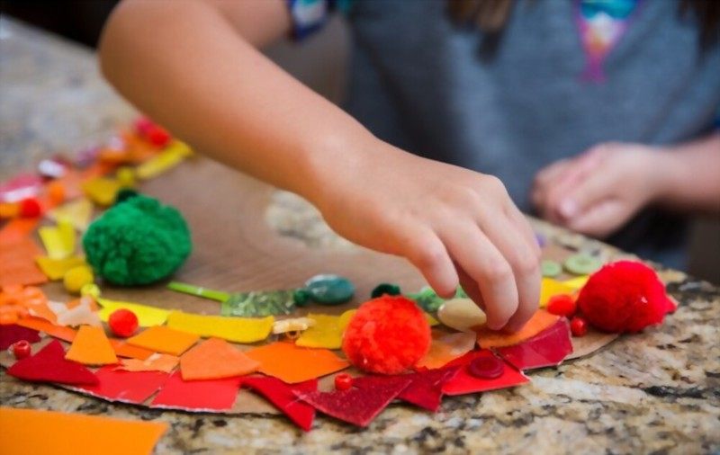 Cardboard Rainbow Collage