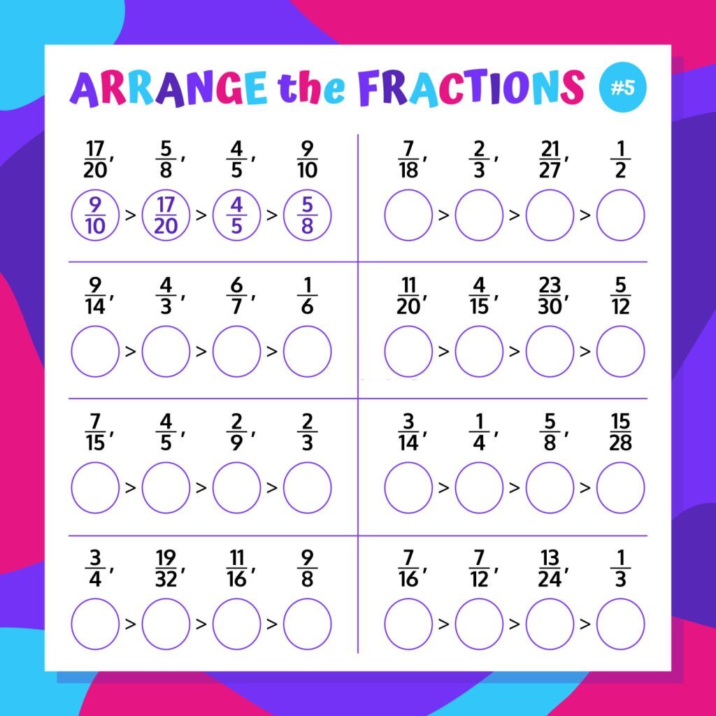 Circle Math Facts in a Number Search