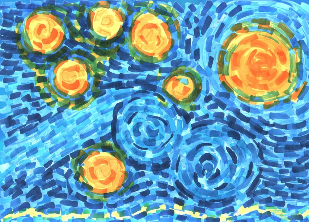 Copy Van Gogh’s Stars in Clay