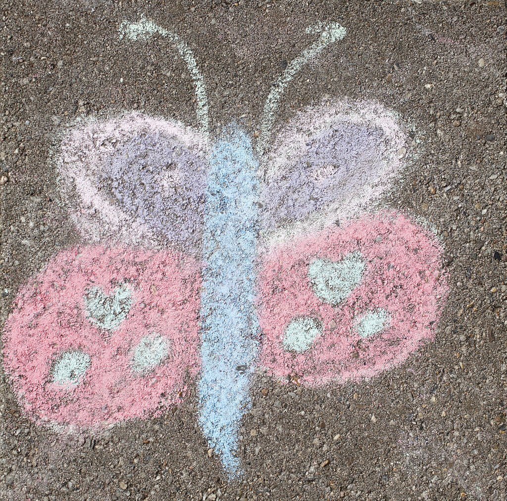 Chalk a Fluttering Butterfly