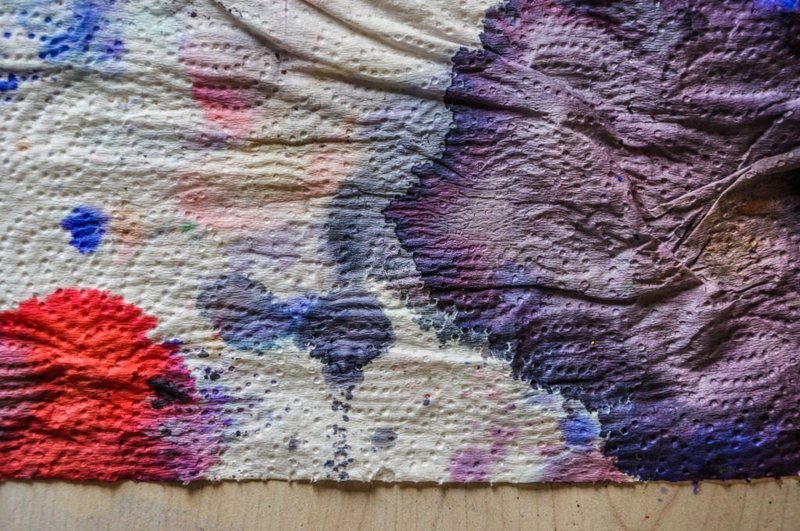 Painting on Paper Towels using Watercolors