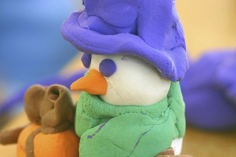 Making Snowmen with Air-Dry Clay