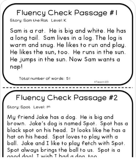 fluency homework 3rd grade